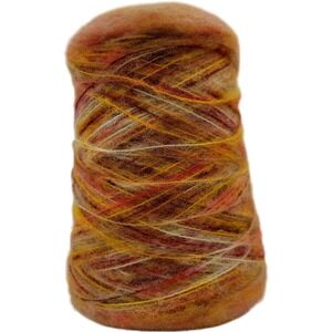 Vintage Multicolor Variegated Fuzzy Fiber Weaving Felting Crafts Yarn Cone
